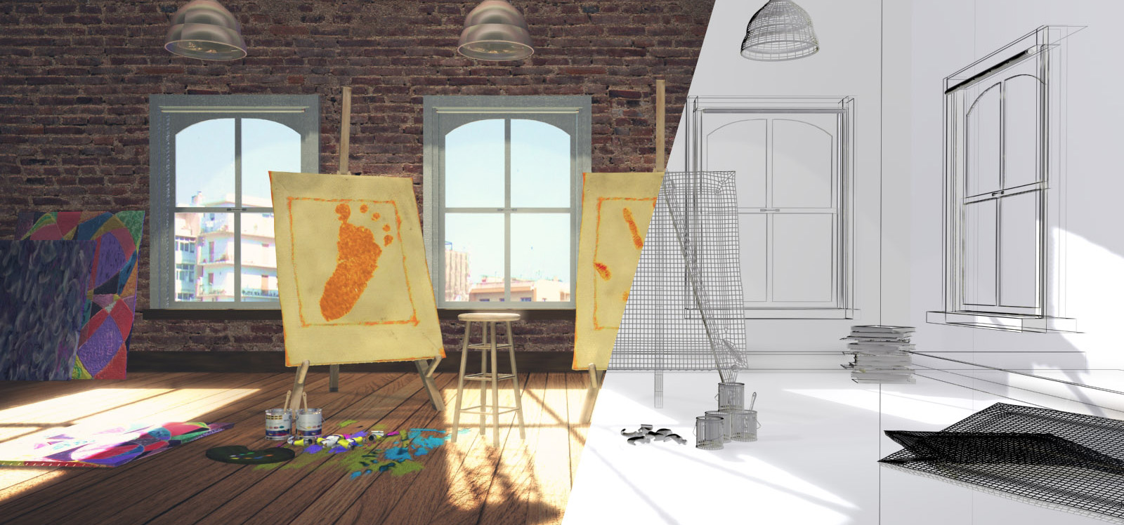 3D Interior design: my old collaboration with the communication agency ‘H.O.U.S.E. Comunica’